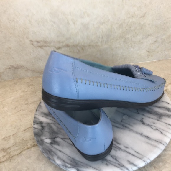 Dr. Scholl's Blue Leather Loafer with Fringe and Tassels Men's Size 11M - Picture 8 of 11